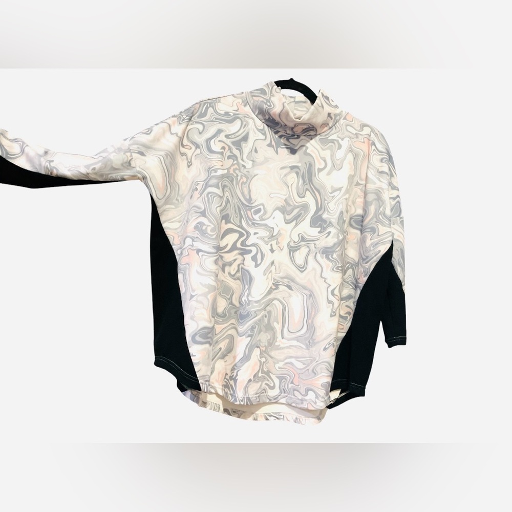 Tuckernuck Sport Hazy Marble Ally Swing Sweatshirt Boxy Xs/S Pink Oversized View 3